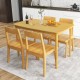 Honhorrs 48-Inch Dining Table, Rubberwood Legs and Veneer Top with Rounded Corners and Crossbracing