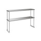 Honhorrs 48 x 12 Inch Two-Tier Stainless Steel Kitchen Overshelf with Adjustable Lower Shelf