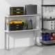 Honhorrs 48 x 12 Inch Two-Tier Stainless Steel Kitchen Overshelf with Adjustable Lower Shelf