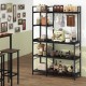Honhorrs 5-Tier Kitchen Baker's Rack with Charging Station, 10 S-Hooks and Adjustable Foot Pads