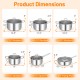 Honhorrs 12-Piece Stainless Steel Cookware Set with Aluminum-Core Bases and Tempered Glass Lids