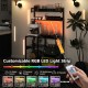 Honhorrs Five-Tier Kitchen Baker's Rack, RGB Shelf Lighting and AC, USB and USB-C Charging Station