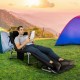 Honhorrs Padded Folding Chaise, Removable Mattress and Locking Backrest for Indoor or Patio Lounging