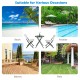 Honhorrs Folding Three-Piece Patio Bistro Set, Round Dining Table and Two Woven PE Rattan Chairs