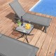 Owlyin 18-Inch Glass Patio Side Table, Coated Metal Legs with a Reinforcing Ring and Rounded Top
