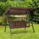 Honhorrs Three-Seat Porch Swing, Removable Adjustable Canopy and Cushions with 710-Lb Total Capacity