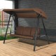 Honhorrs Three-Seat Porch Swing, Removable Adjustable Canopy and Cushions with 710-Lb Total Capacity