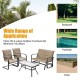 Honhorrs Four-Piece Motion Patio Set, Glider Loveseat and Spring Chairs with Tempered-Glass Table