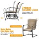 Honhorrs Four-Piece Motion Patio Set, Glider Loveseat and Spring Chairs with Tempered-Glass Table