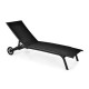 Honhorrs Outdoor Chaise Recliner: Six Backrest Positions, Armrests, Rear Wheels and 330 lb Capacity