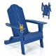 Honhorrs Folding PE Patio Armchair, Built-In Cup Holder and Wide Seat with Stainless Steel Fasteners