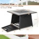 Honhorrs 35-Inch Propane Fire Table, Wicker-Look Exterior with Burner Lid, Lava Rocks and PVC Cover