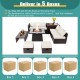 Honhorrs Nine-Piece Wicker Patio Set, 50,000-BTU Fire Table with Cushion Storage and Two Ottomans