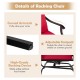 Owlyin Three-Piece Patio Glider Set, Two Padded Chairs and Steel Coffee Table with Zippered Covers