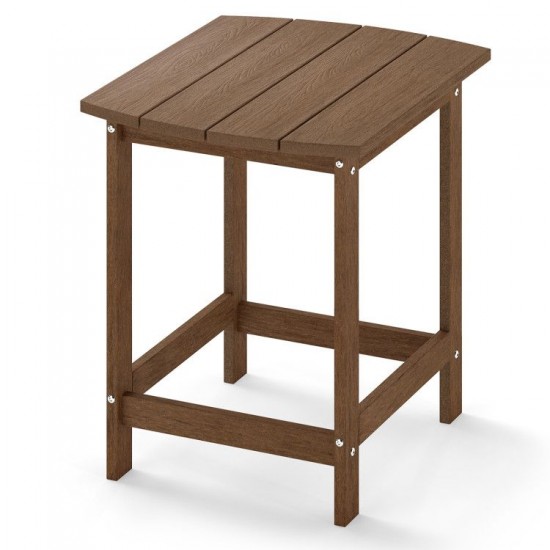 Honhorrs Eighteen-Inch PE Patio Side Table, Smooth Top with Stainless Steel Screws and 200-Lb Rating