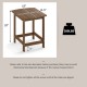 Honhorrs Eighteen-Inch PE Patio Side Table, Smooth Top with Stainless Steel Screws and 200-Lb Rating