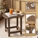 Honhorrs Eighteen-Inch PE Patio Side Table, Smooth Top with Stainless Steel Screws and 200-Lb Rating