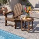Honhorrs Eighteen-Inch PE Patio Side Table, Smooth Top with Stainless Steel Screws and 200-Lb Rating