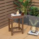 Honhorrs Eighteen-Inch PE Patio Side Table, Smooth Top with Stainless Steel Screws and 200-Lb Rating