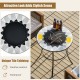 Honhorrs 23.5-Inch Round Wood-Burning Fire Pit Table, Steel Bowl with Mesh Screen and Tending Poker