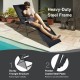 Honhorrs Two Folding Patio Chaise Chairs, Five Backrest Settings and Two Footrest Positions on Steel