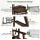 Honhorrs Two-Person Fir Porch Swing, Adjustable Canopy and Two Side Tables on an A-Frame Stand