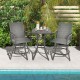 Honhorrs Pair of Swivel Patio Bar Chairs, Woven Rattan with 4D Fiber Cushions and Nonslip Footrests