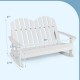 Honhorrs Two-Child Fir Wood Rocking Bench, Slatted Seat and Adirondack Back with Reinforced Frame