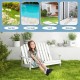 Honhorrs Two-Child Fir Wood Rocking Bench, Slatted Seat and Adirondack Back with Reinforced Frame