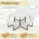 Honhorrs Eight-Person HDPE Picnic Table and Benches, Metal X-Braced Frame with Center Umbrella Hole