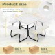 Honhorrs HDPE Outdoor Picnic Table with Four Attached Benches and a 1.9-Inch Central Umbrella Hole