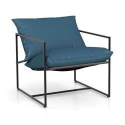 XVX Two Sling Patio Lounge Chairs, Deep Seats with Strap-Fixed Cushions and Reinforced Frames