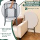 Owlyin 32-Inch Round Folding Table, Thick HDPE Top on a Metal Frame for Picnic and Indoor Gatherings