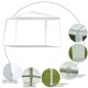 Honhorrs Ten-by-Ten-Foot Outdoor Canopy, Polyethylene Top and Powder-Coated Steel Frame with Stakes