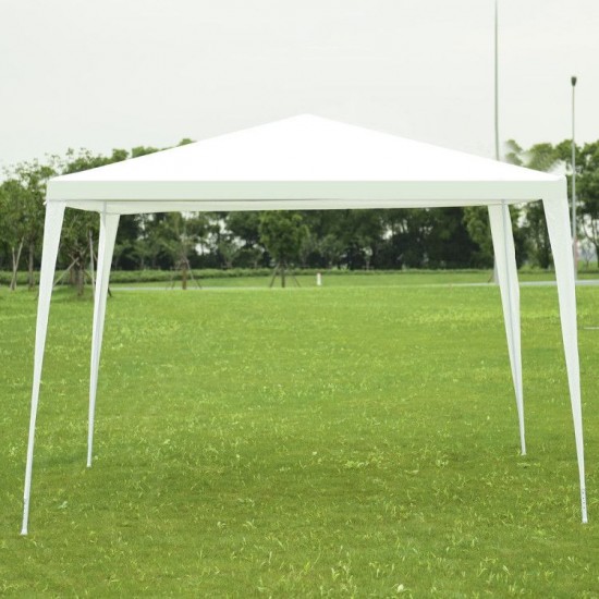 Honhorrs Ten-by-Ten-Foot Outdoor Canopy, Polyethylene Top and Powder-Coated Steel Frame with Stakes
