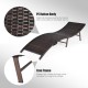 Honhorrs Pair of Folding Patio Chaise Lounges, Steel-Framed Wicker Seating with Removable Cushions
