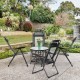 Honhorrs Four Folding Patio Recliners, Seven Backrest Settings with Headrests and Steel Frames