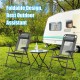 Honhorrs Four Folding Patio Recliners, Seven Backrest Settings with Headrests and Steel Frames