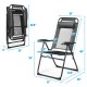 Honhorrs Four Folding Patio Recliners, Seven Backrest Settings with Headrests and Steel Frames