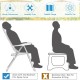 Honhorrs Two Folding Patio Sling Chairs, Seven Backrest Settings with Oxford Fabric and Steel Frames