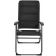 Honhorrs Four Folding Patio Chairs in Padded Oxford Fabric, Seven Recline Settings and Steel Frames