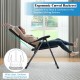 Honhorrs Four Folding Patio Chairs in Padded Oxford Fabric, Seven Recline Settings and Steel Frames