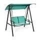 Honhorrs Two-Person Canopy Swing, Steel Frame and High-Back Seat with Adjustable Polyester Sunshade