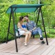Honhorrs Two-Person Canopy Swing, Steel Frame and High-Back Seat with Adjustable Polyester Sunshade