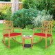 Honhorrs Acacia Wood Patio Rocking Chair, High Back and Broad Seat with Removable Cushion and Arms