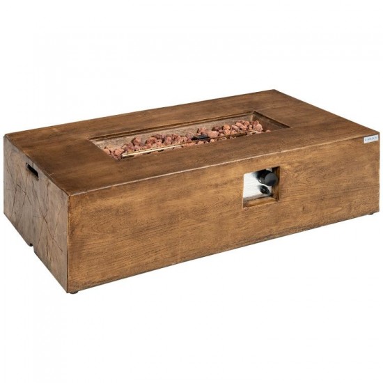 Honhorrs 48-by-27-Inch Propane Fire Table, 50,000-BTU Burner with Adjustable Flame and Lava Rocks