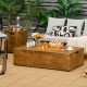 Honhorrs 48-by-27-Inch Propane Fire Table, 50,000-BTU Burner with Adjustable Flame and Lava Rocks