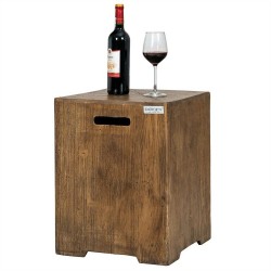 Honhorrs 16-Inch Propane Hideaway Table, Wood-Grain MgO Body with Carry Handles and Adjustable Feet