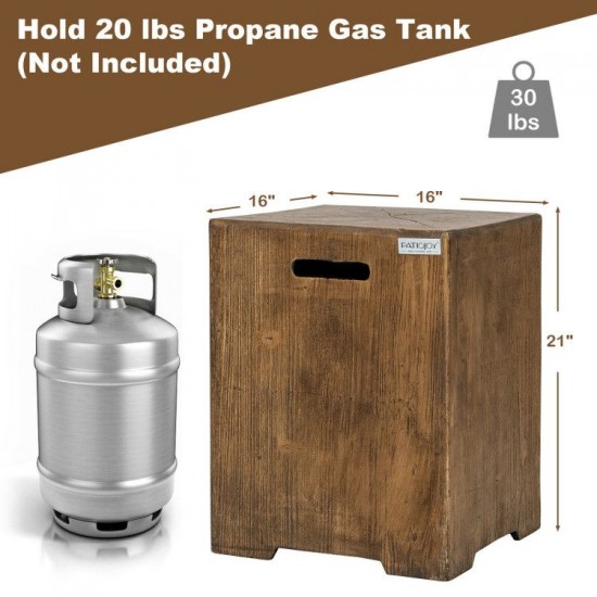 Honhorrs 16-Inch Propane Hideaway Table, Wood-Grain MgO Body with Carry Handles and Adjustable Feet