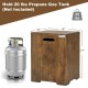 Honhorrs 16-Inch Propane Hideaway Table, Wood-Grain MgO Body with Carry Handles and Adjustable Feet
